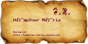 Hümpfner Mária névjegykártya